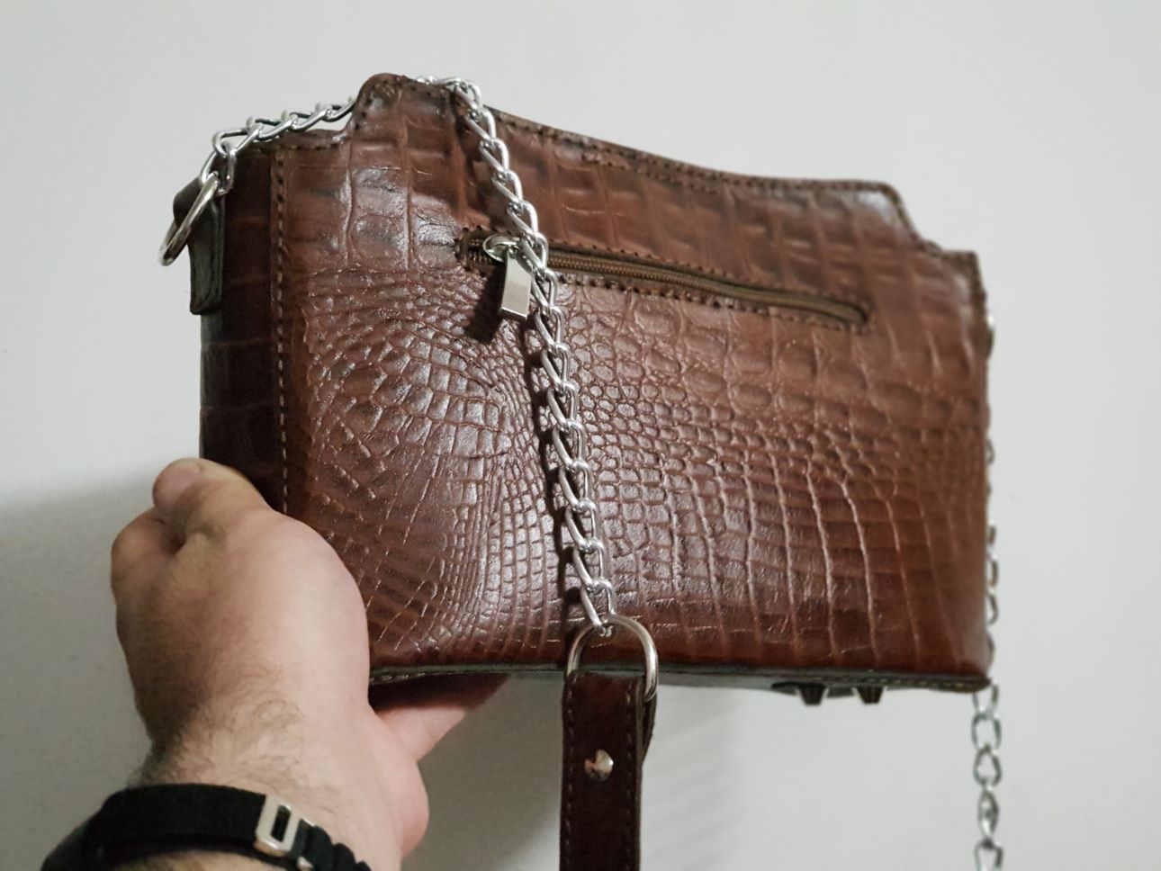 کیف چرم طبیعی کاملا دستدوز